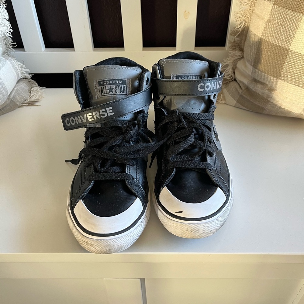 Converse Kids Black and White High-Top Sneakers